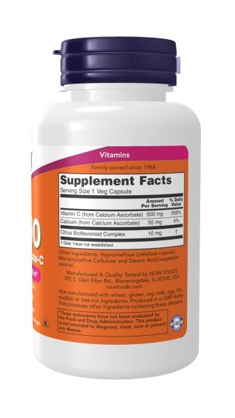 Now Foods Vitamin C-500 Calcium Ascorbate-C 100 Capsule