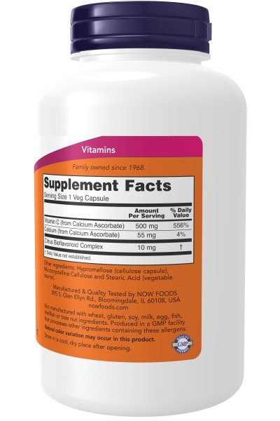 Now Foods Vitamin C-500 Calcium Ascorbate-C 250 Capsule