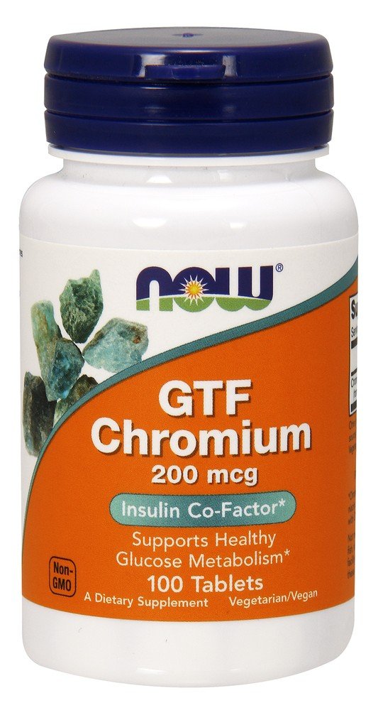 Now Foods GTF Chromium 200mcg 100 Tablet