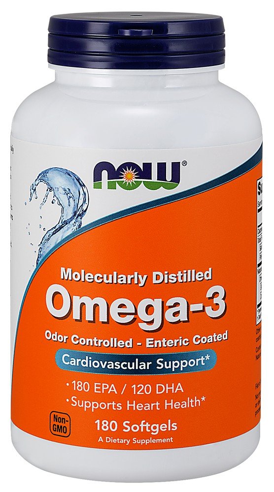 Now Foods Molec-Distilled Omega-3 180 Softgel