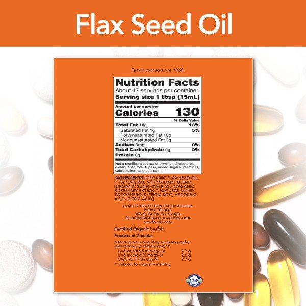 Now Foods Flax Seed Oil 24 oz Liquid