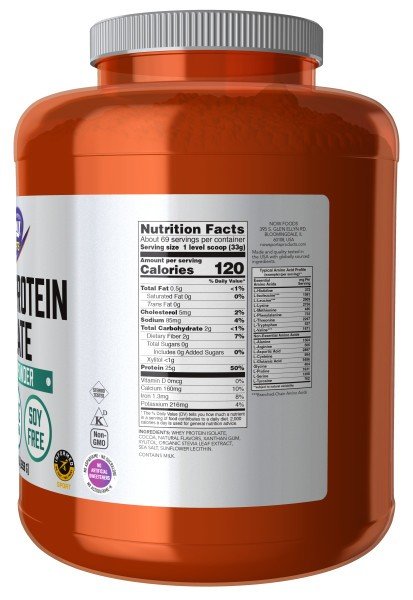 Now Foods Chocolate Whey Protein Isolate 5 lbs Powder