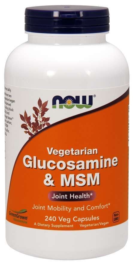 Vegetarian Glucosamine & MSM | Now Foods | Joint Health | Joint Mobility | Joint Comfort | Vegan | Non GMO | Dietary Supplement | 240 VegCaps | Capsules | VitaminLife