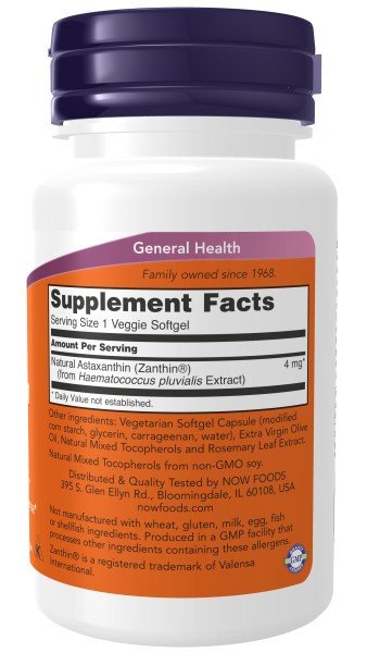 Now Foods Astaxanthin 4mg 60 VegCap