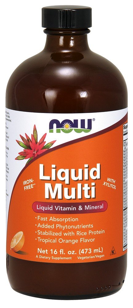 Now Foods Liquid Multi - Orange Flavor/Xylitol 16 oz Liquid