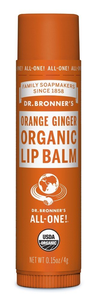 Dr. Bronner&#39;s Organic Orange Ginger Lip Balm 0.15 oz Balm