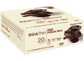 Think Thin Chocolate Fudge  - Box 10 Bars Box