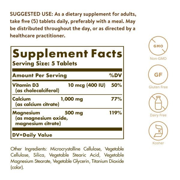 Solgar Calcium Magnesium With Vitamin D 150 Tablet