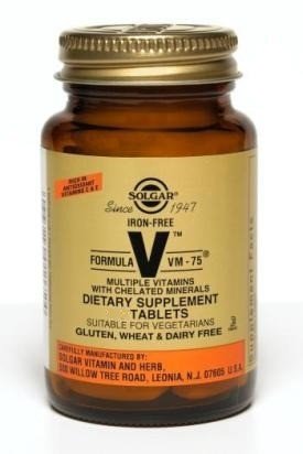 Formula VM-75 | Solgar | Multiple Vitamins | Chelated Minerals | Vegetarian | Iron Free | Gluten Free | Wheat Free | Dairy Free | Dietary Supplement | 180 Tablets | VitaminLife