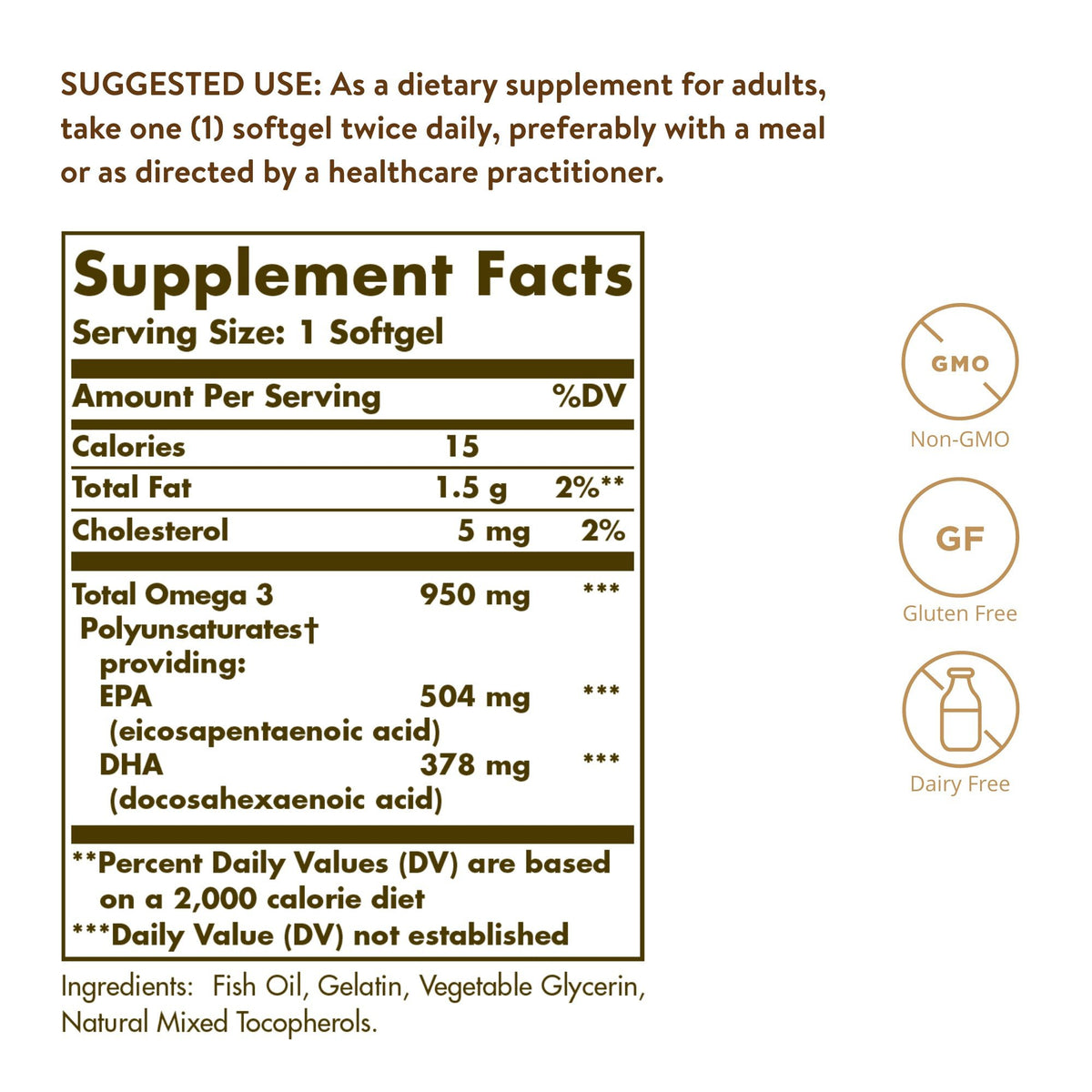 Solgar Omega-3 &quot;950&quot; mg 50 Softgel