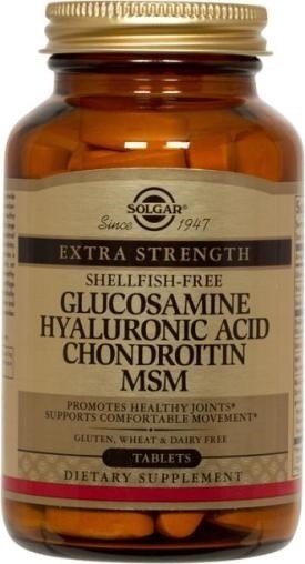 Solgar Glucosamine Hyaluronic Acid Chondroitin MSM (Shellfish-Free) 120 Tablet