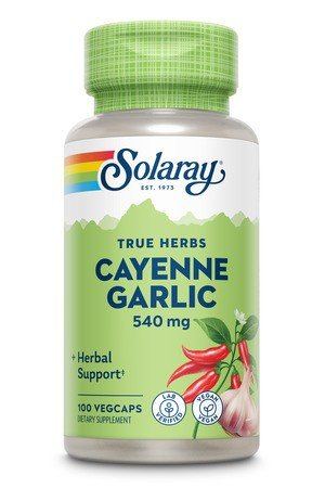 Solaray Cayenne Garlic 540mg 100 VegCap