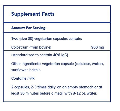 Pure Encapsulations Colostrum 40% lgG 180 Vegcap