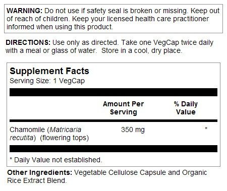 Solaray Chamomile 360mg 100 VegCap