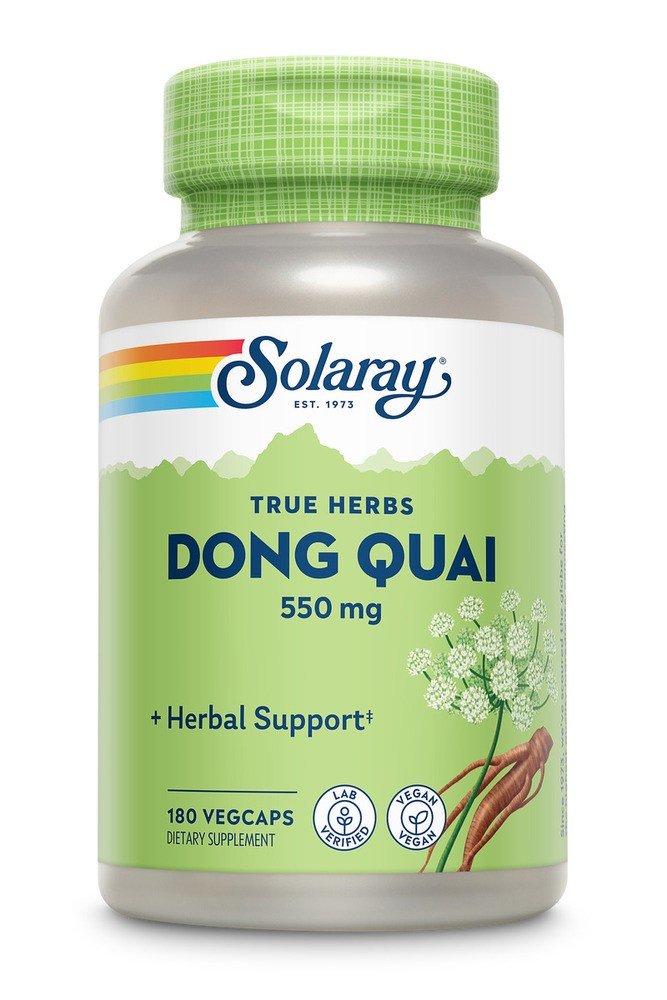 Dong Quai | Solaray True Herbs | Vegan | Herbal Support | Dietary Supplement | 180 Capsules | VitaminLife