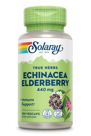 Echinacea &amp; Elderberry | Solaray | Immune Support | Vegan | Dietary Supplement | 100 VegCaps | VitaminLife