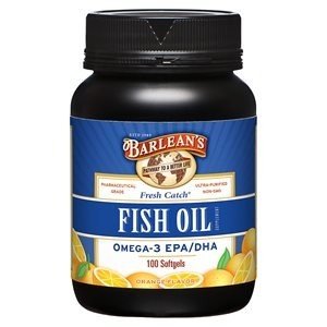 Barlean&#39;s Fresh Catch Orange Flavor Fish Oil 100 Softgels