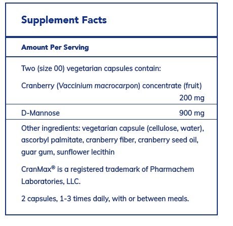 Pure Encapsulations Cranberry D-Mannose 180 Vegcap