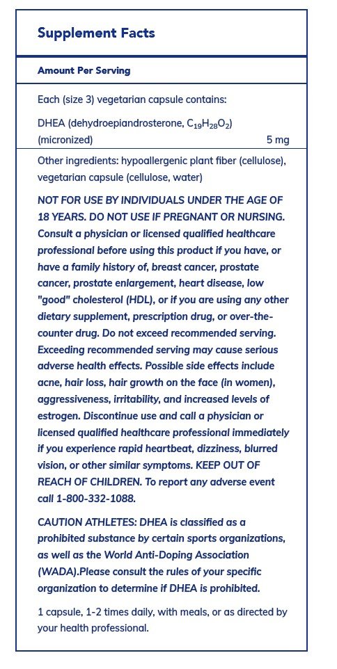 Pure Encapsulations DHEA 5 mg 180 Vegcap