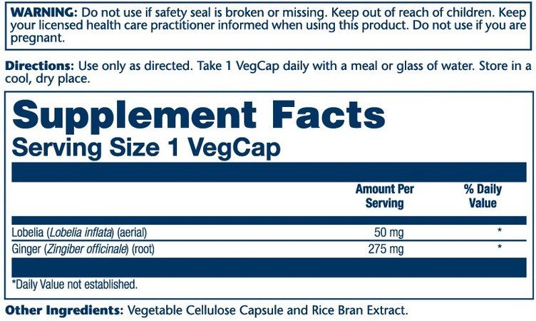 Solaray Lobelia 50mg 100 VegCap