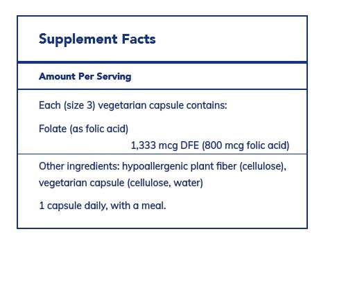 Pure Encapsulations Folate 60 Vegcap 60 Vegcap