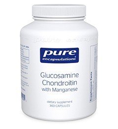 Pure Encapsulations Glucosamine Chondroitin with Manganese 360 Vegcap