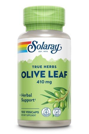 410 milligrams Olive Leaf | Solaray True Herbs | Herbal Support | Nutritive Support for Cardiovascular Function | Nutritive Support for Immune System | Vegan | Dietary Supplement | 100 Capsules | VitaminLife