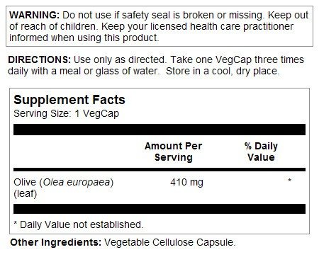 Solaray Olive Leaf 300mg 100 Capsule