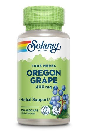 Oregon Grape | Solaray True Herbs | Berberine | Herbal Support | Vegan | Dietary Supplement | 100 Capsules | VitaminLife