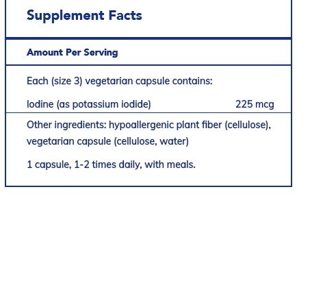 Pure Encapsulations Iodine Potassium Iodide 120 Vegcap