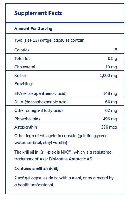 Pure Encapsulations Krill Plex 60 Softgel