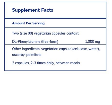 Pure Encapsulations DL Phenylalanine 180 Vegcap