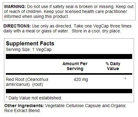 Solaray Red Root 420mg 100 VegCap