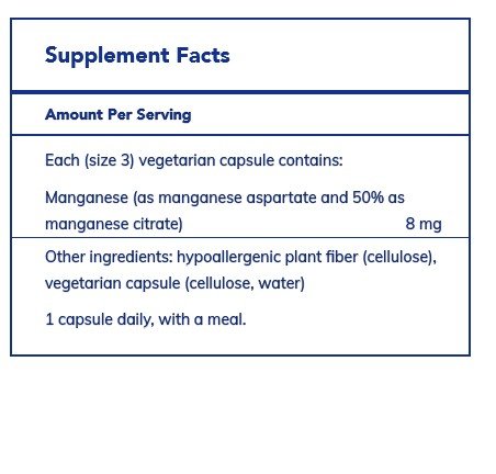 Pure Encapsulations Manganese 60 Vegcap