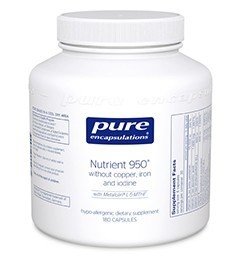 Pure Encapsulations Nutrient 950 without Cu, Fe & Iodine 180 Vegcap