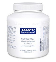 Pure Encapsulations Nutrient 950 without Cu, Fe &amp; Iodine 180 Vegcap