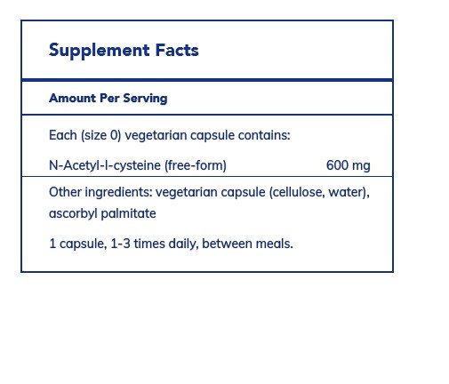 Pure Encapsulations NAC (N-Acetyl-L-Cysteine) 600 mg 180 Vegcap