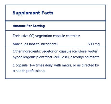 Pure Encapsulations Niacitol (No-Flush Niacin) 500 mg 120 Vegcap