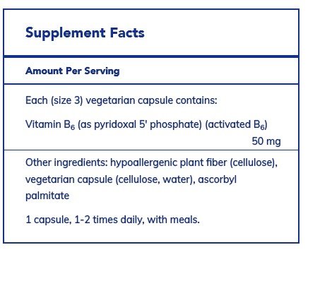 Pure Encapsulations P5P 50 (Activated Vitamin B6) 180 Vegcap