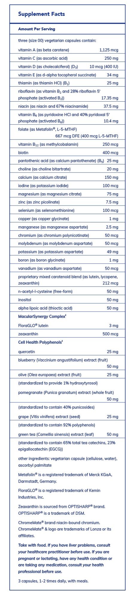 Pure Encapsulations Polyphenol Nutrients 180 Vegcap