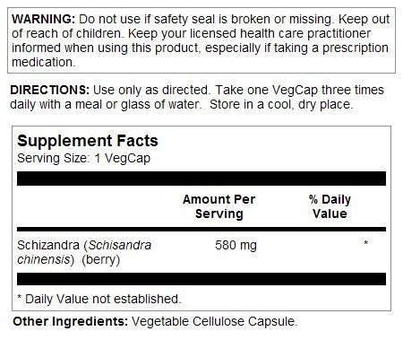 Solaray Schizandra Berries 580mg 100 VegCap