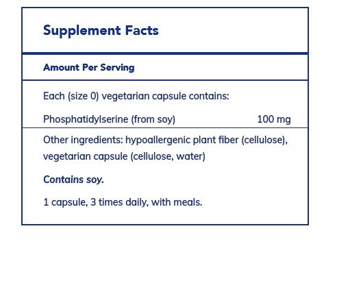 Pure Encapsulations PS 100 (Phosphatidylserine) 120 Vegcap