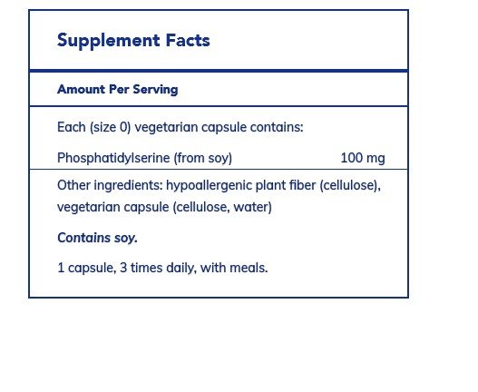 Pure Encapsulations PS 100 (Phosphatidylserine) 60 Capsule