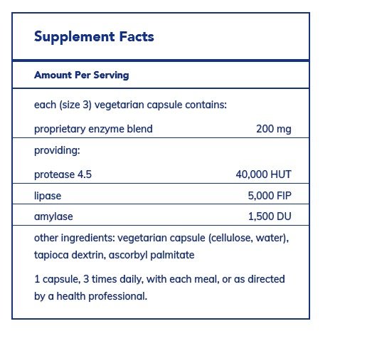 Pure Encapsulations Pancreatic VegEnzymes 180 VegCap