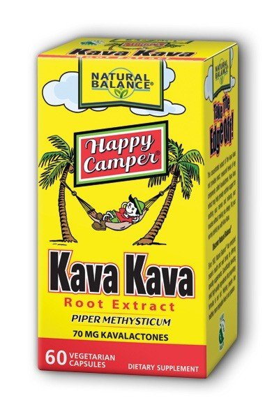 Kava Kava Root Extract | Natural Balance Happy Camper | Piper Methysticum | 70 milligrams Kavalactones | Muscle Relaxation | Soothe Nerves | Vegetarian | Dietary Supplement | 60 VegCaps | 60 Capsules | VitaminLife