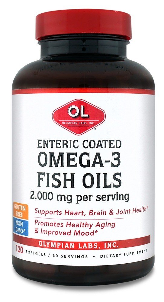 Olympian Labs Enteric Coated Omega-3 Fish Oils 2000mg 120 Softgel