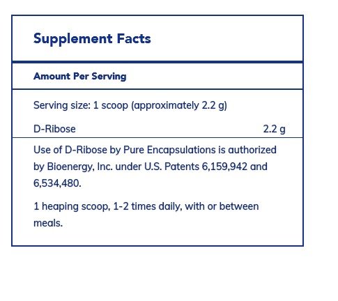 Pure Encapsulations Ribose Powder 250g Powder