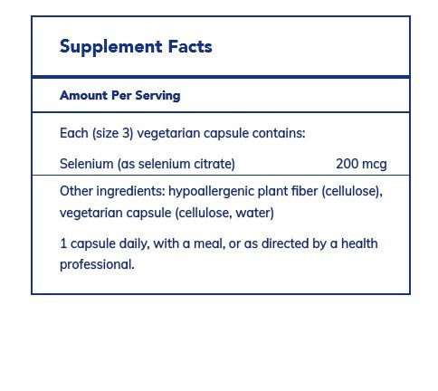 Pure Encapsulations Selenium Citrate 180 Vegcap