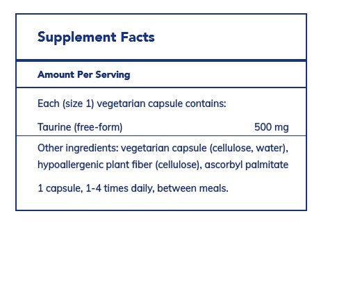 Pure Encapsulations Taurine 500 mg 60 Vegcap