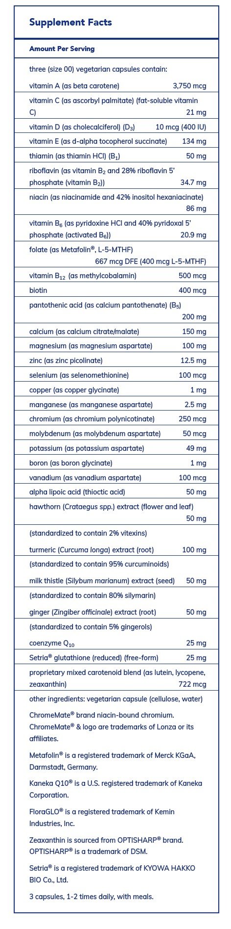 Pure Encapsulations UltraNutrient 180 VegCap